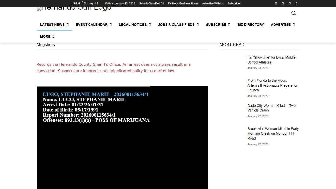 Mugshots - Hernando Sun